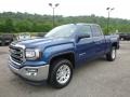 2016 Stone Blue Metallic GMC Sierra 1500 SLE Double Cab 4WD  photo #1