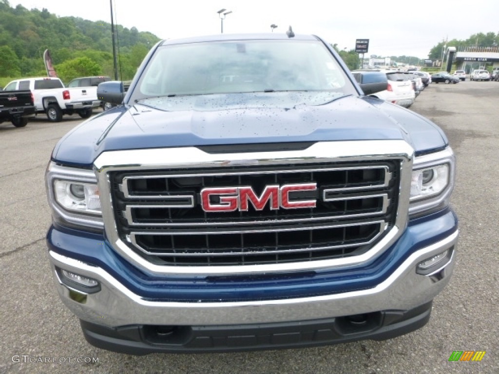 2016 Sierra 1500 SLE Double Cab 4WD - Stone Blue Metallic / Jet Black photo #13