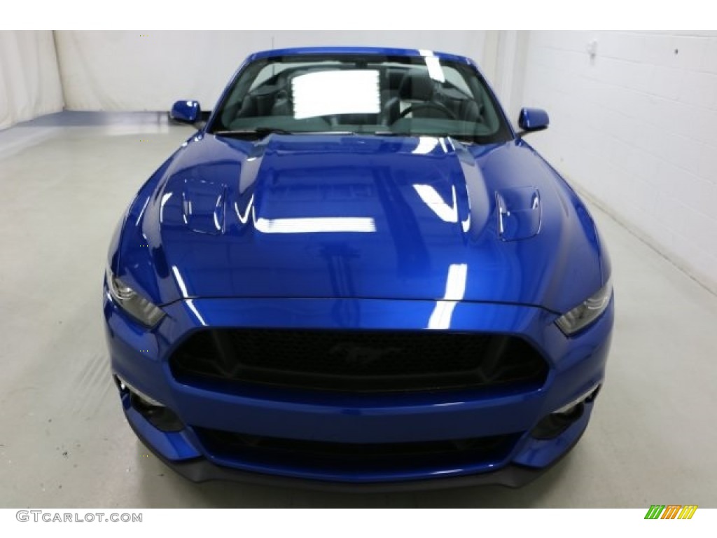 2017 Mustang GT Premium Convertible - Lightning Blue / Ebony photo #2