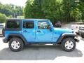 2016 Hydro Blue Pearl Jeep Wrangler Unlimited Sport 4x4  photo #7