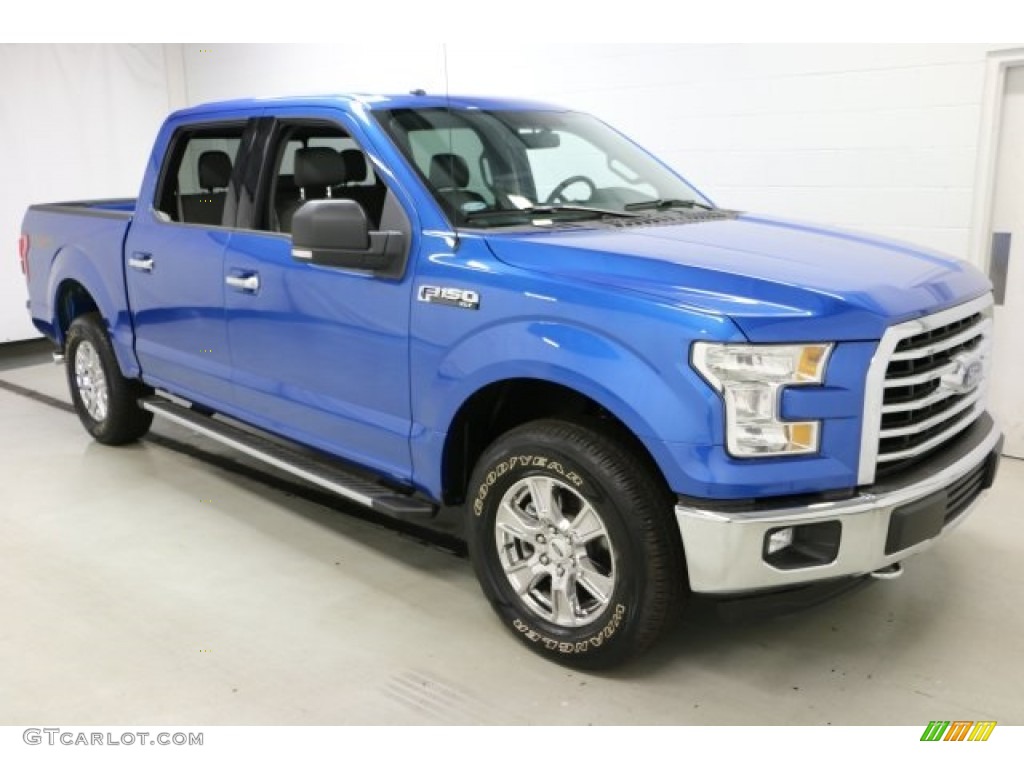 2016 F150 XLT SuperCrew 4x4 - Blue Flame / Medium Earth Gray photo #3