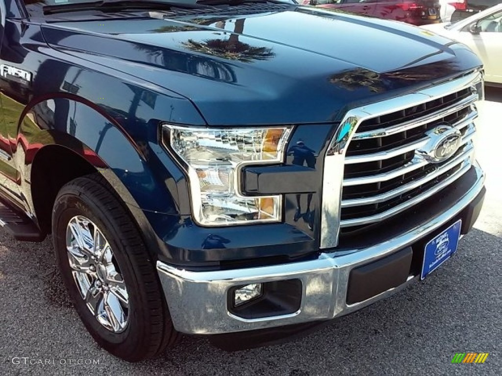 2016 F150 XLT SuperCrew - Blue Jeans / Medium Earth Gray photo #2