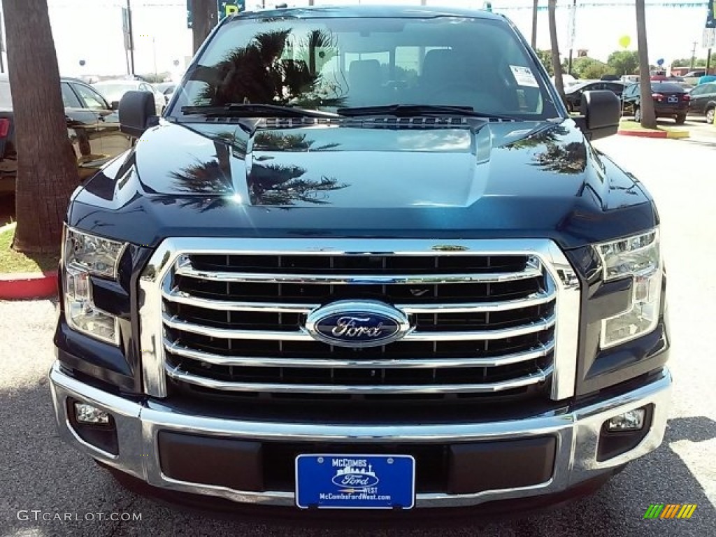 2016 F150 XLT SuperCrew - Blue Jeans / Medium Earth Gray photo #5