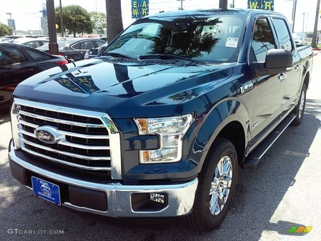 2016 F150 XLT SuperCrew - Blue Jeans / Medium Earth Gray photo #6