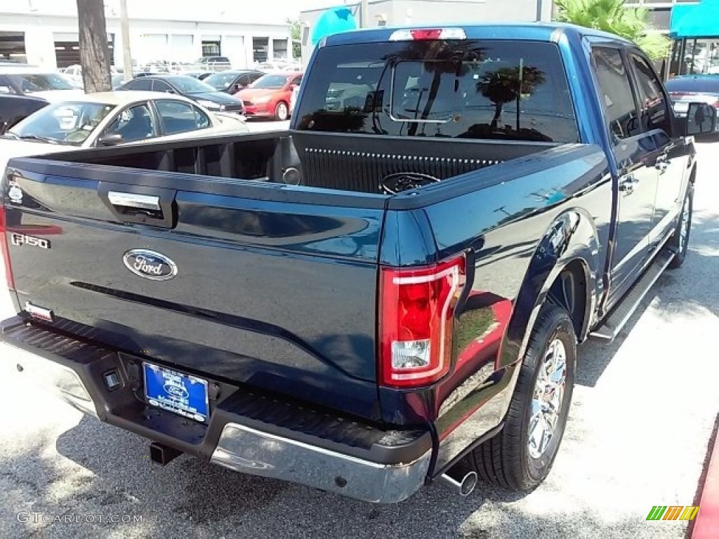 2016 F150 XLT SuperCrew - Blue Jeans / Medium Earth Gray photo #9
