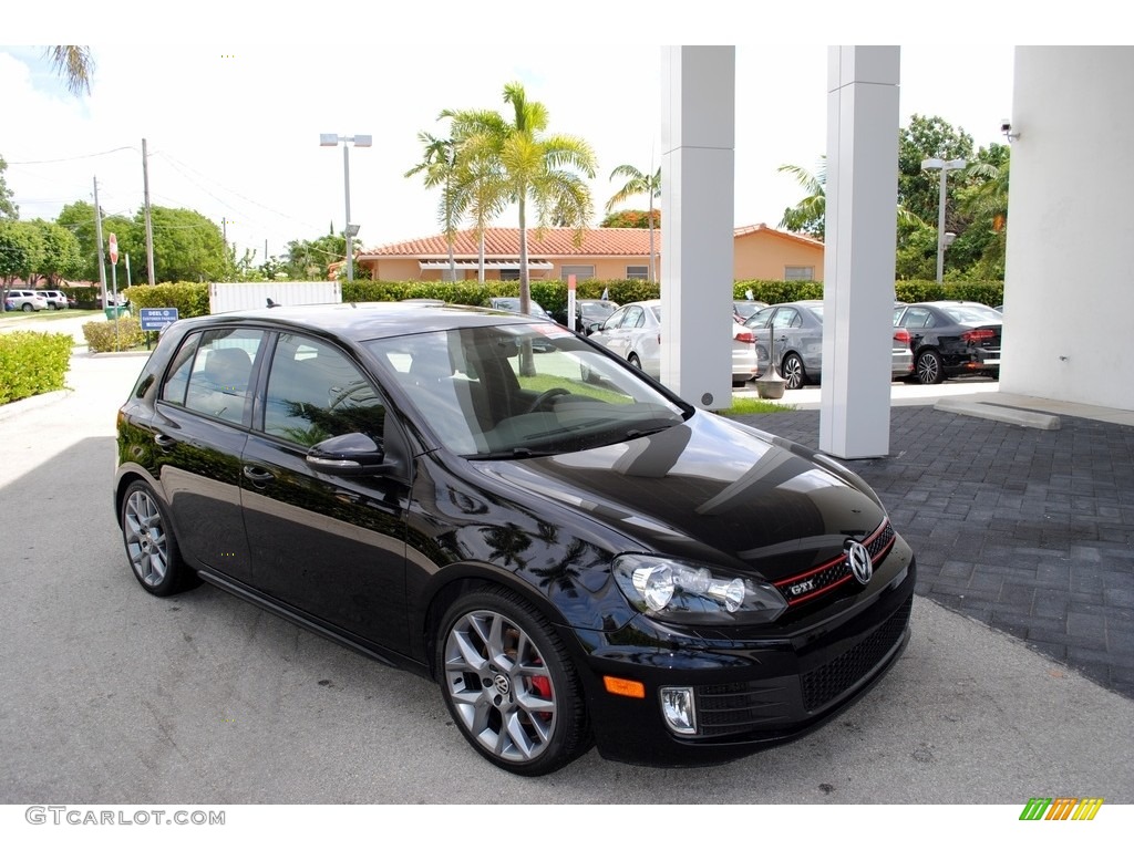 2013 GTI 4 Door Wolfsburg Edition - Deep Black Pearl Metallic / Interlagos Plaid Cloth photo #1