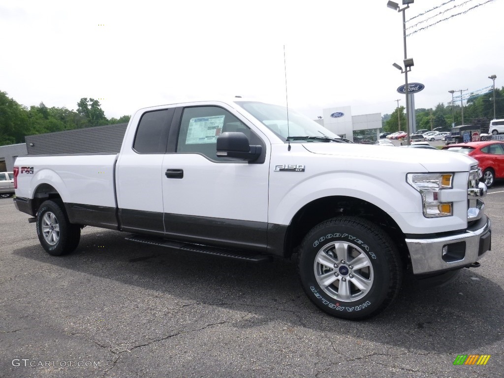 2016 F150 XLT SuperCab 4x4 - Oxford White / Medium Earth Gray photo #1