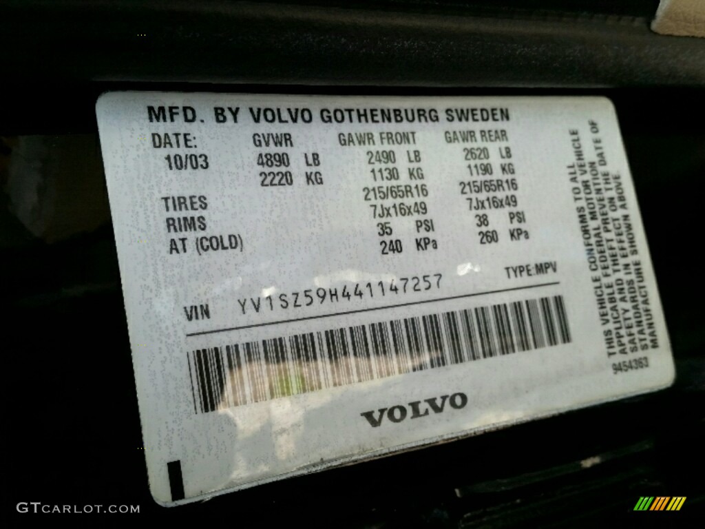 2004 XC70 AWD - Black / Beige/Light Sand photo #26