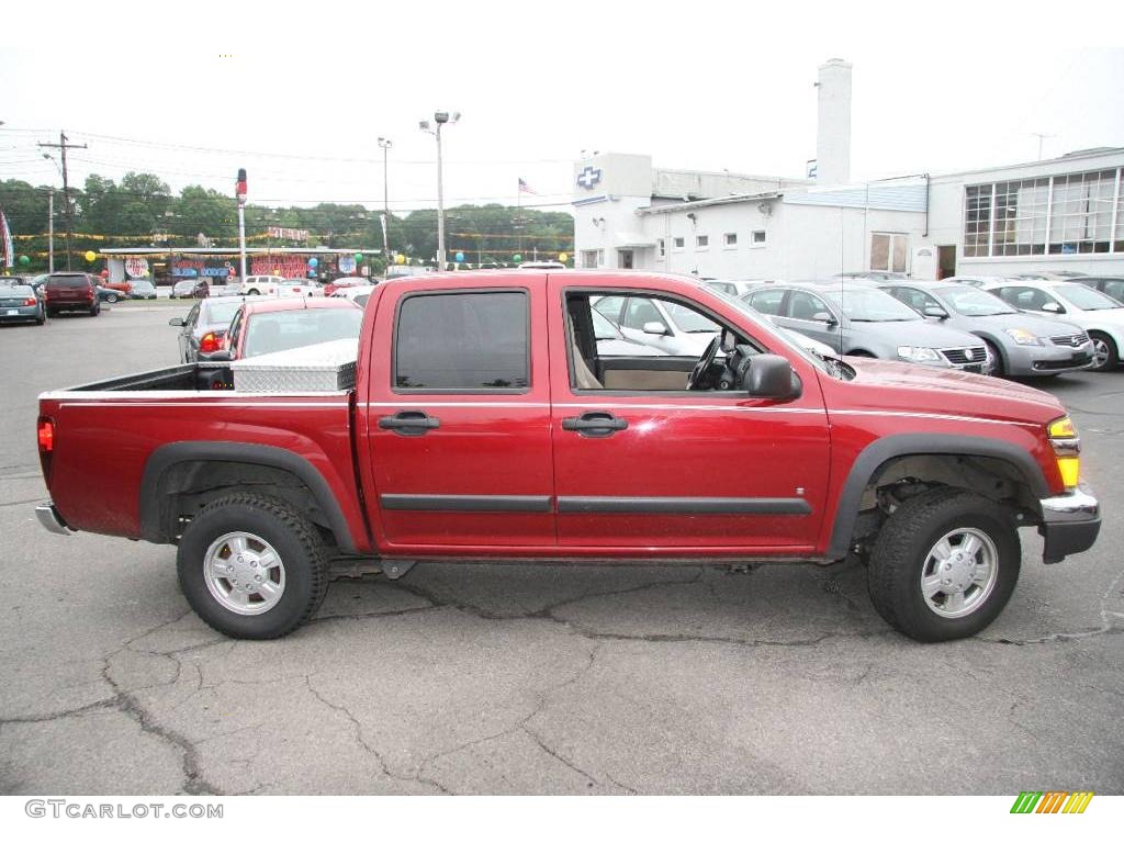 2006 Colorado LT Crew Cab 4x4 - Cherry Red Metallic / Light Cashmere photo #4