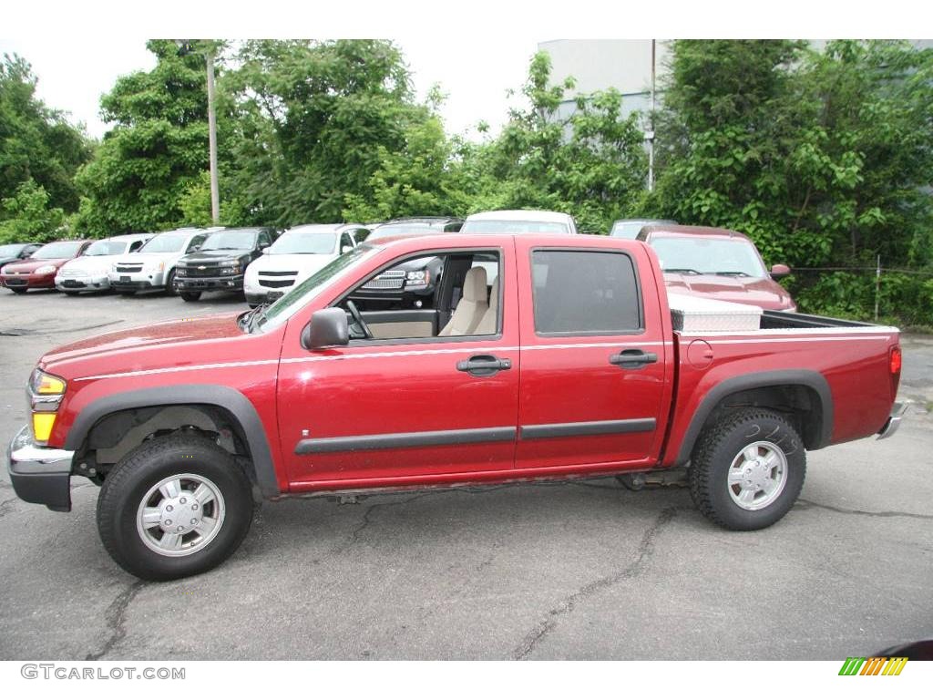 2006 Colorado LT Crew Cab 4x4 - Cherry Red Metallic / Light Cashmere photo #9