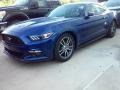 2016 Deep Impact Blue Metallic Ford Mustang EcoBoost Coupe  photo #9