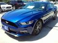 2016 Deep Impact Blue Metallic Ford Mustang EcoBoost Coupe  photo #25