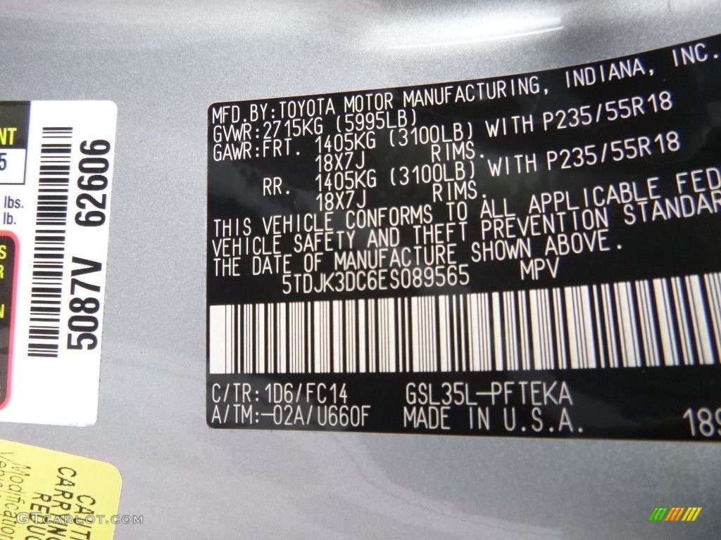 2014 Sienna LE AWD - Silver Sky Metallic / Light Gray photo #25