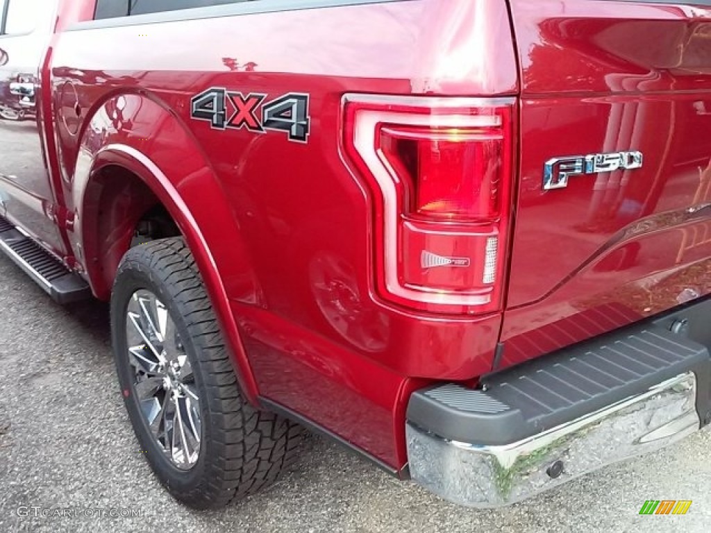 2016 F150 Lariat SuperCrew 4x4 - Ruby Red / Medium Light Camel photo #4