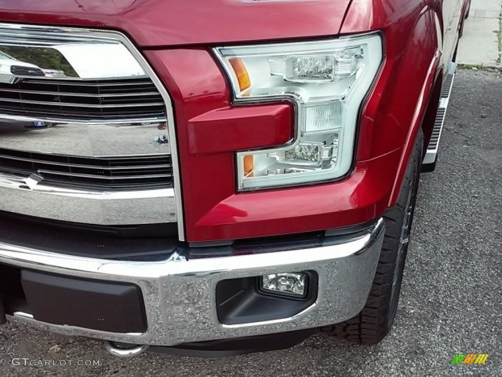2016 F150 Lariat SuperCrew 4x4 - Ruby Red / Medium Light Camel photo #11