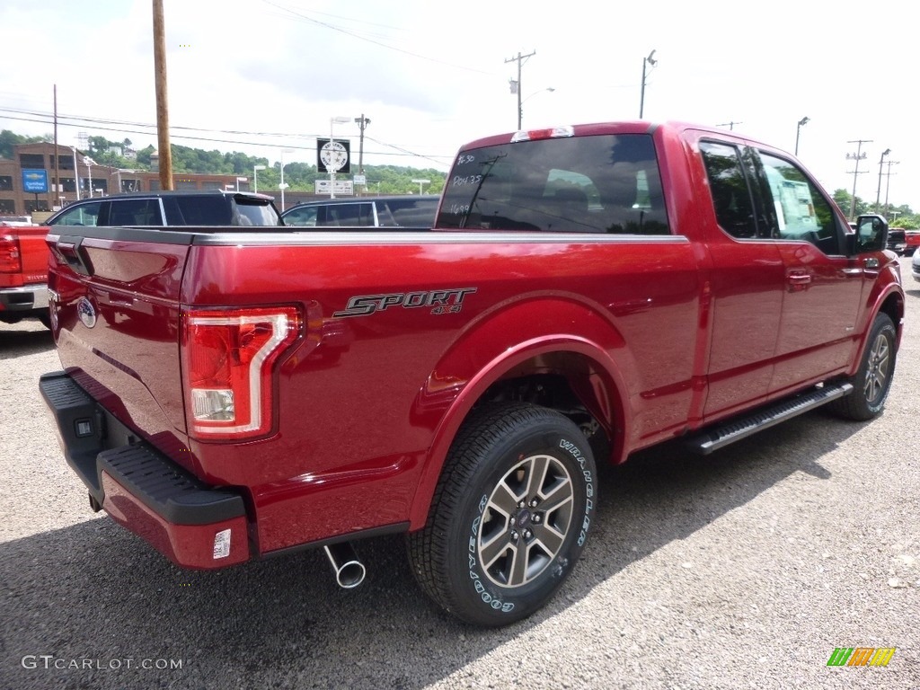 2016 F150 XLT SuperCab 4x4 - Ruby Red / Black photo #3