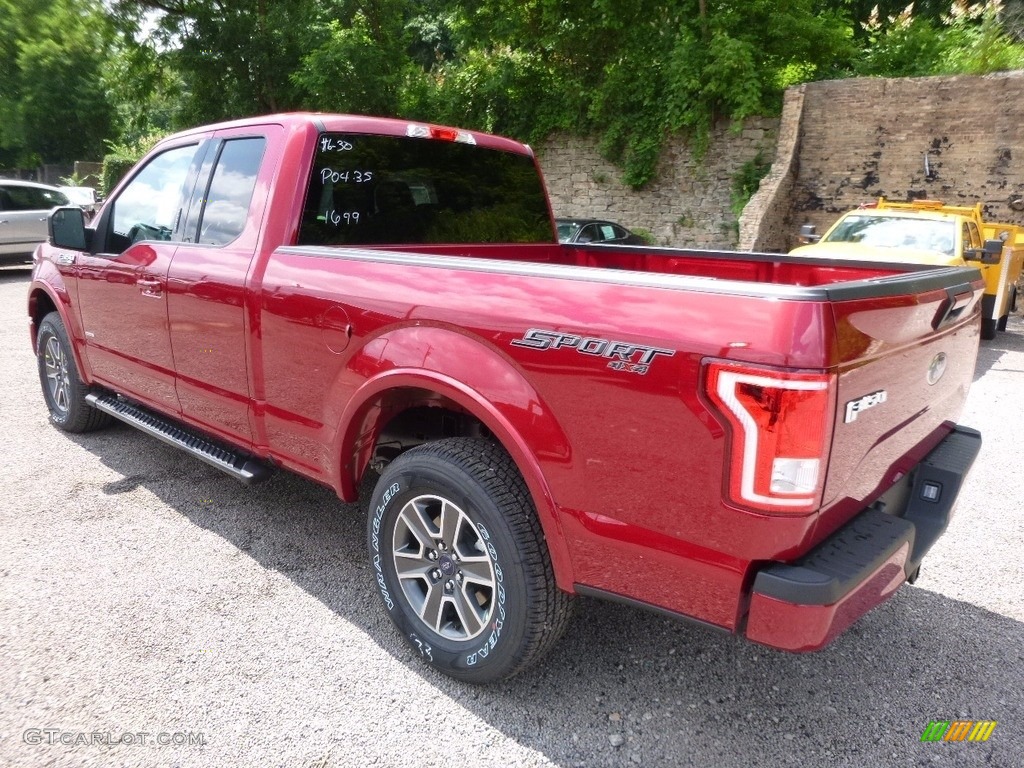 2016 F150 XLT SuperCab 4x4 - Ruby Red / Black photo #5