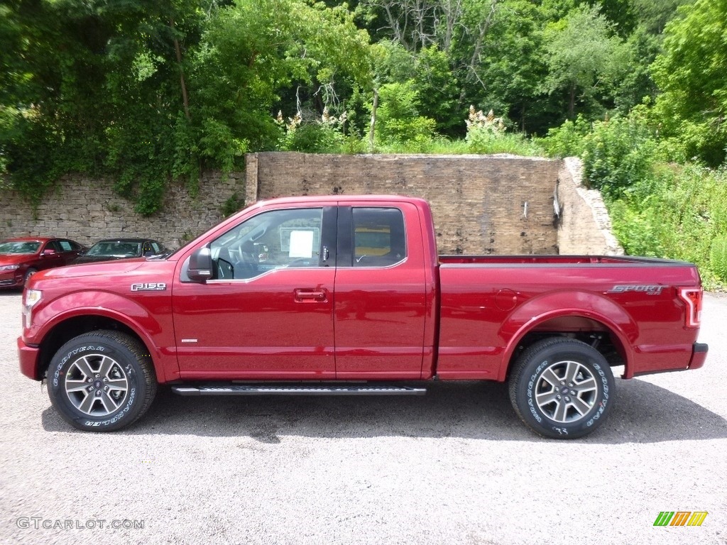 2016 F150 XLT SuperCab 4x4 - Ruby Red / Black photo #6