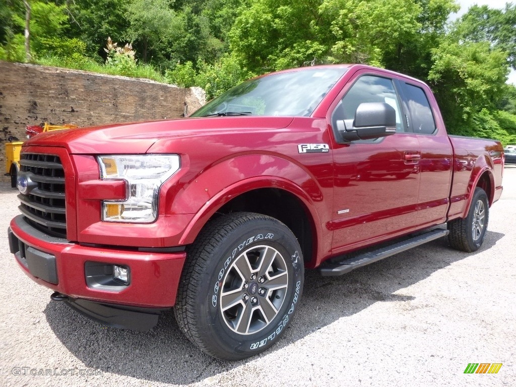 2016 F150 XLT SuperCab 4x4 - Ruby Red / Black photo #7