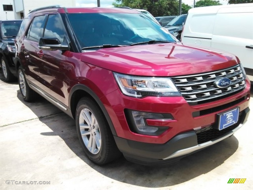 2016 Explorer XLT - Ruby Red Metallic Tri-Coat / Medium Light Camel photo #1