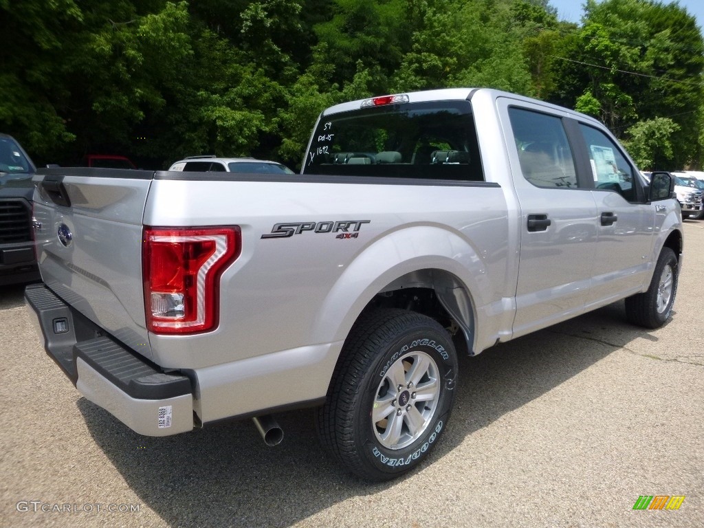 2016 F150 XL SuperCrew 4x4 - Ingot Silver / Medium Earth Gray photo #4