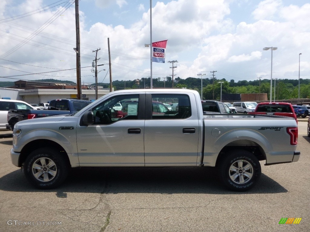 2016 F150 XL SuperCrew 4x4 - Ingot Silver / Medium Earth Gray photo #7