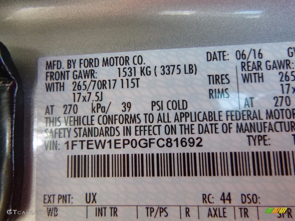 2016 F150 XL SuperCrew 4x4 - Ingot Silver / Medium Earth Gray photo #16