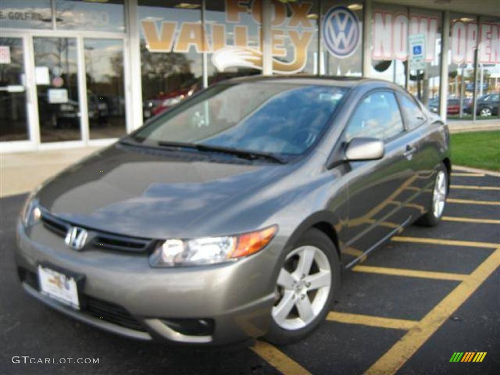 2006 Civic EX Coupe - Galaxy Gray Metallic / Black photo #17