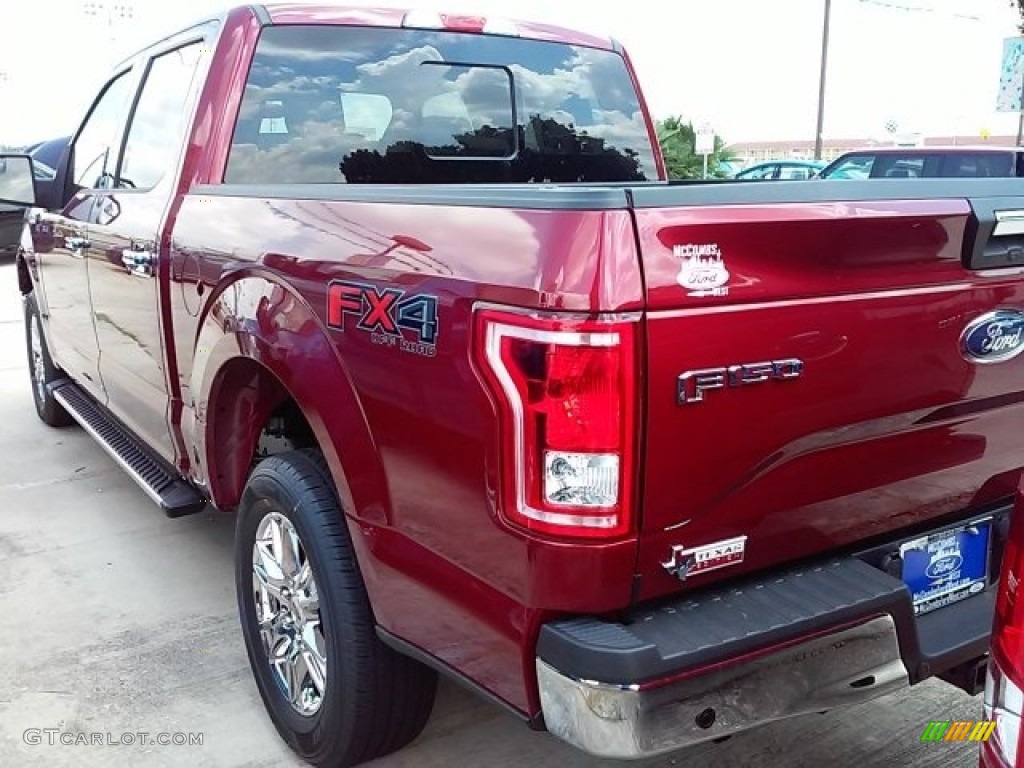 2016 F150 XLT SuperCrew 4x4 - Ruby Red / Medium Light Camel photo #3