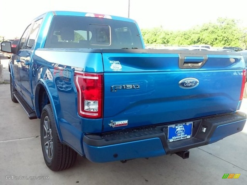 2016 F150 XLT SuperCrew 4x4 - Blue Flame / Black photo #7