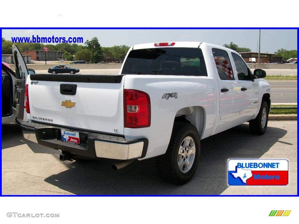 2008 Silverado 1500 LT Crew Cab 4x4 - Summit White / Light Titanium/Ebony Accents photo #3