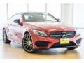 2017 designo Cardinal Red Metallic Mercedes-Benz C 300 Coupe  photo #12