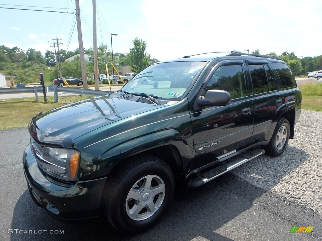 2004 TrailBlazer LS 4x4 - Dark Green Metallic / Light Cashmere photo #1