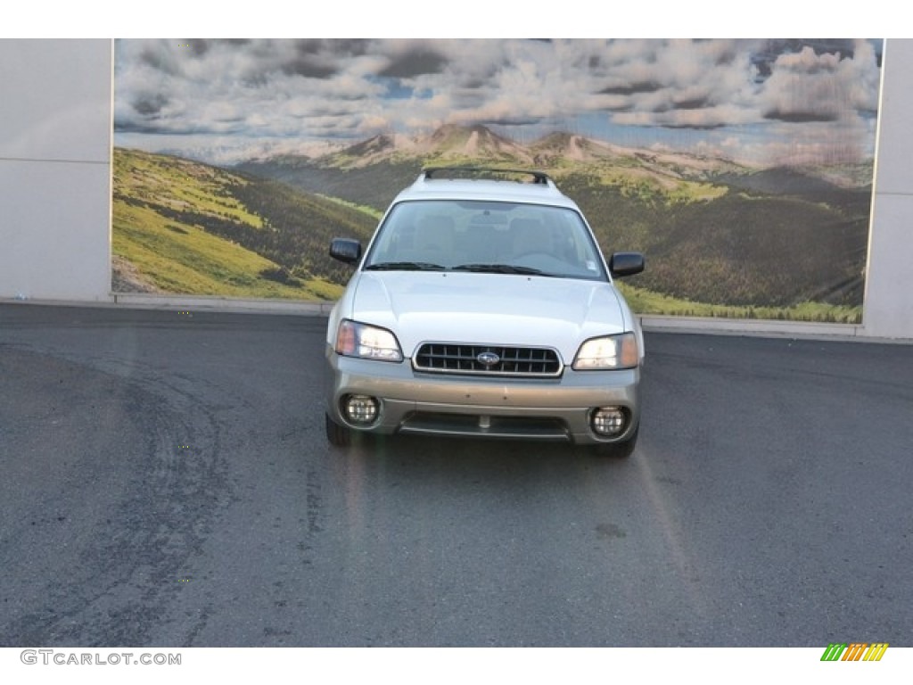 2003 Outback Wagon - White Frost Pearl / Beige photo #6