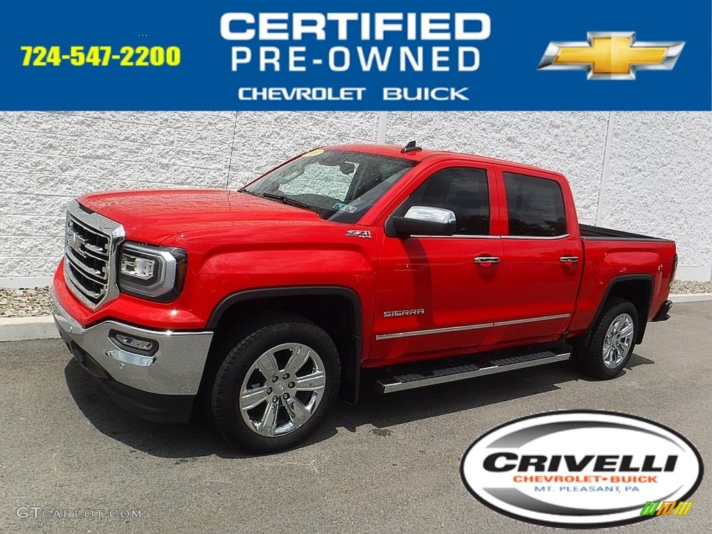 2016 Sierra 1500 SLT Crew Cab 4WD - Cardinal Red / Jet Black photo #1