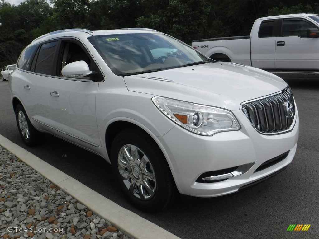 White Frost Tricoat 2017 Buick Enclave Leather AWD Exterior Photo #114273968
