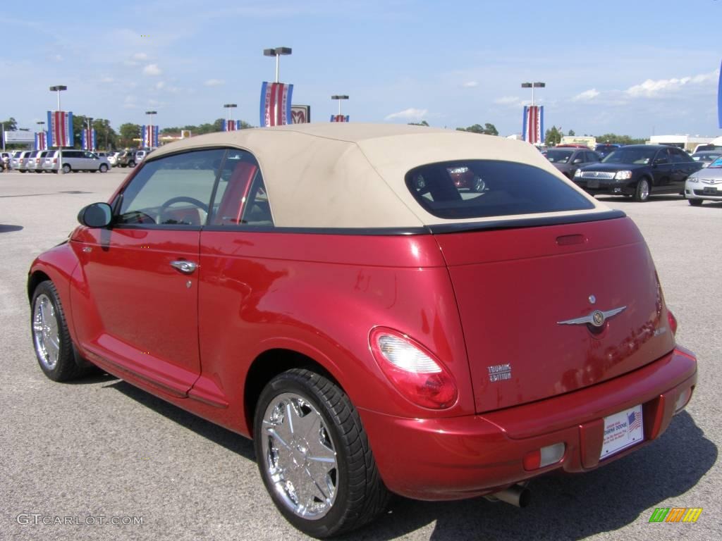 2006 PT Cruiser Touring Convertible - Inferno Red Crystal Pearl / Pastel Pebble Beige photo #5