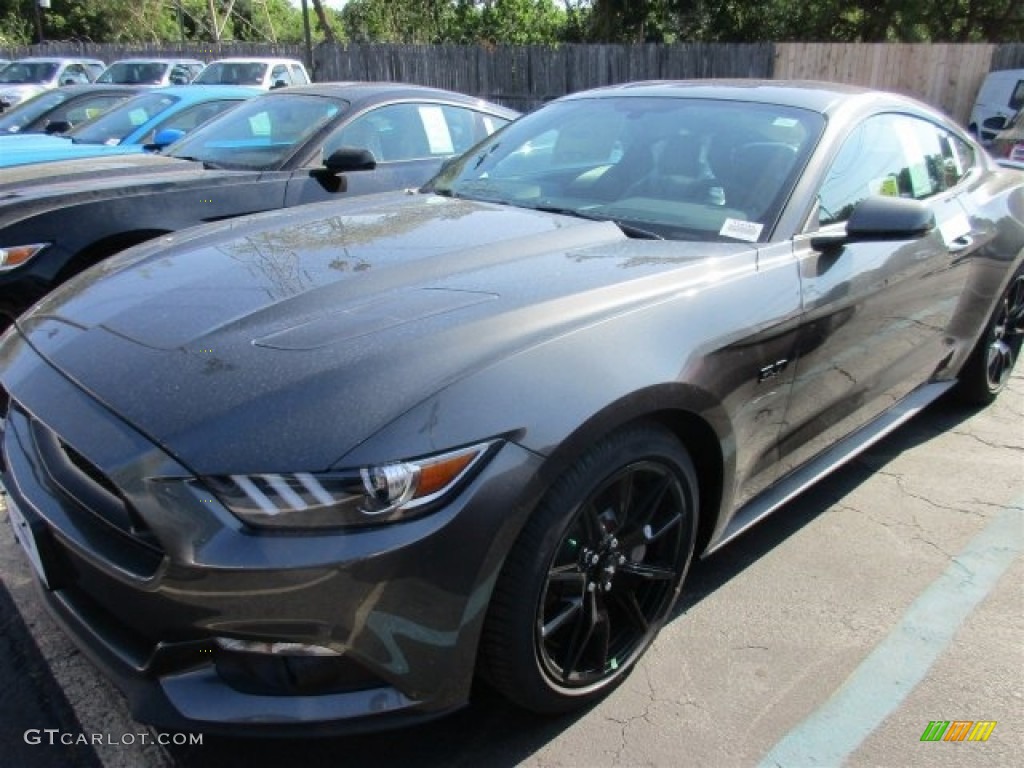 2017 Mustang GT Premium Coupe - Magnetic / Ebony photo #2