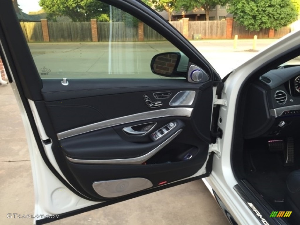 2015 Mercedes-Benz S 65 AMG Sedan Black Door Panel Photo #114280625