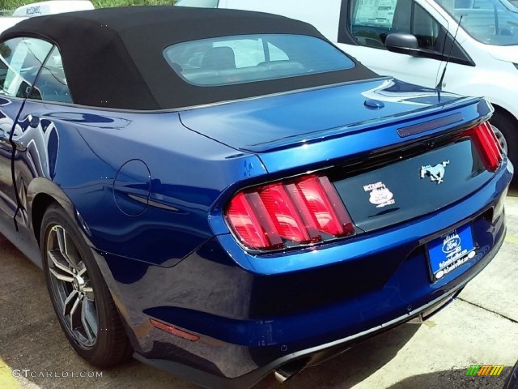 2016 Mustang EcoBoost Premium Convertible - Deep Impact Blue Metallic / Ebony photo #20