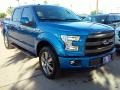 2016 Blue Flame Ford F150 Lariat SuperCrew 4x4  photo #2