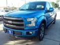 2016 Blue Flame Ford F150 Lariat SuperCrew 4x4  photo #15