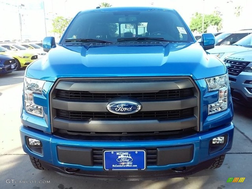2016 F150 Lariat SuperCrew 4x4 - Blue Flame / Black photo #16