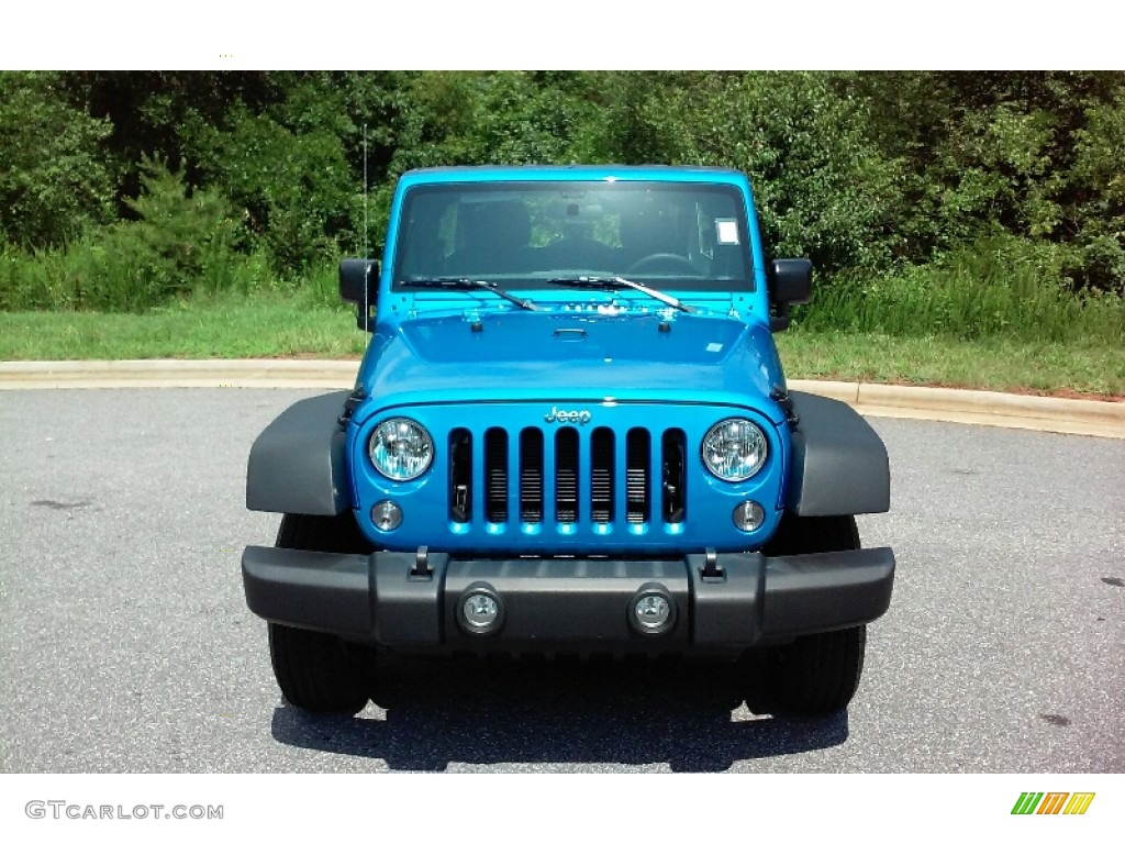 2016 Wrangler Unlimited Sport 4x4 - Hydro Blue Pearl / Black photo #3