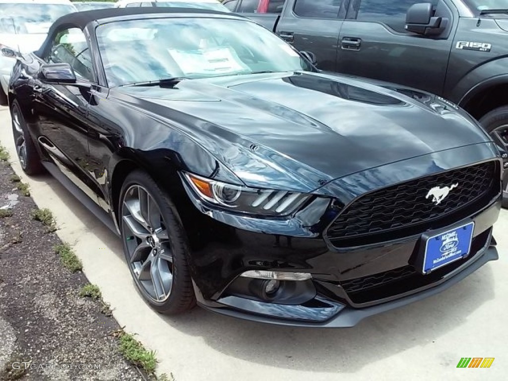 2016 Mustang EcoBoost Premium Convertible - Shadow Black / Ebony photo #1