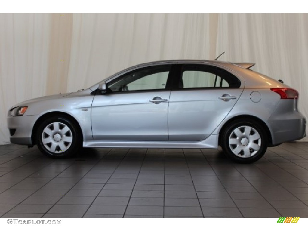 2011 Lancer Sportback ES - Apex Silver Metallic / Black photo #5