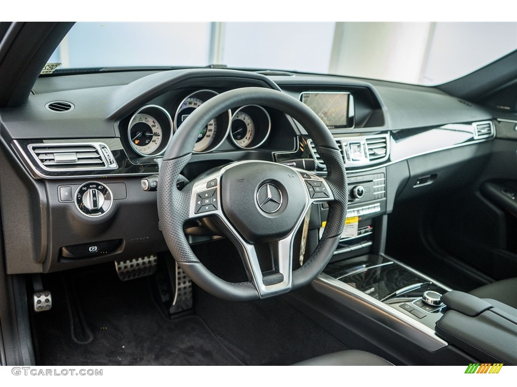 2016 Mercedes-Benz E 350 4Matic Wagon Crystal Grey/Black Dashboard Photo #114290972