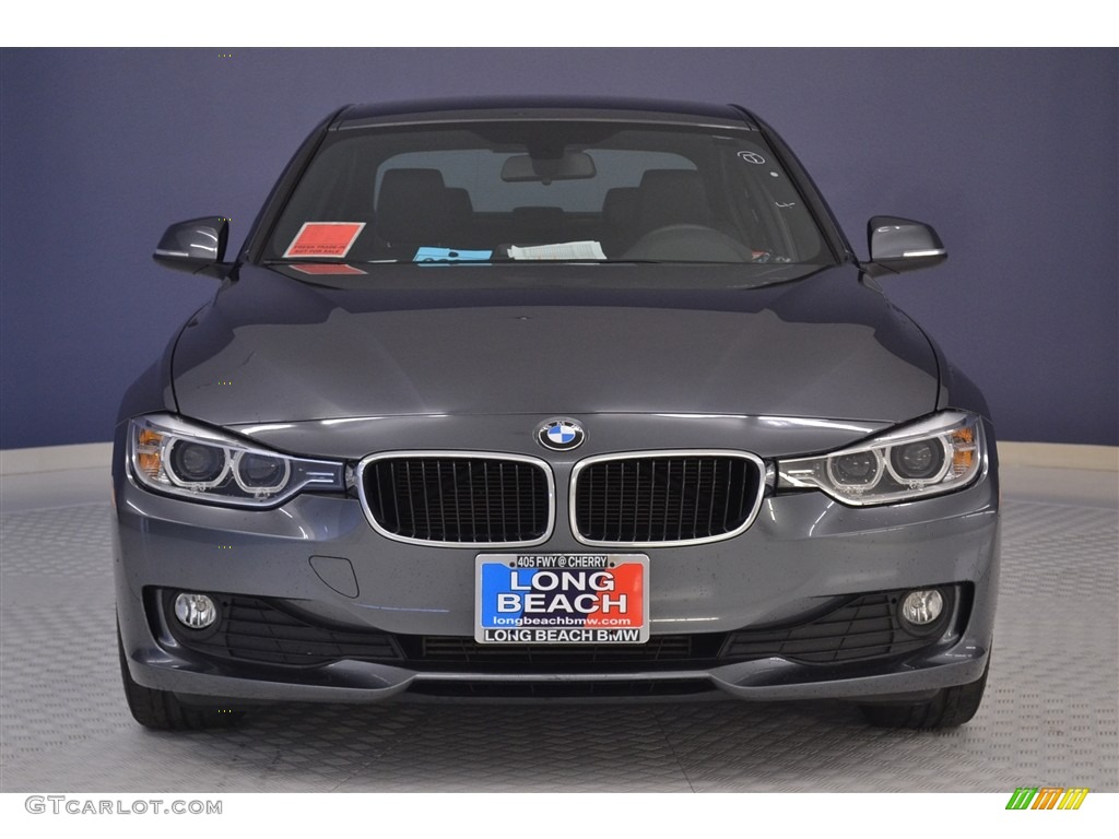 2014 3 Series 320i Sedan - Mineral Grey Metallic / Black photo #2