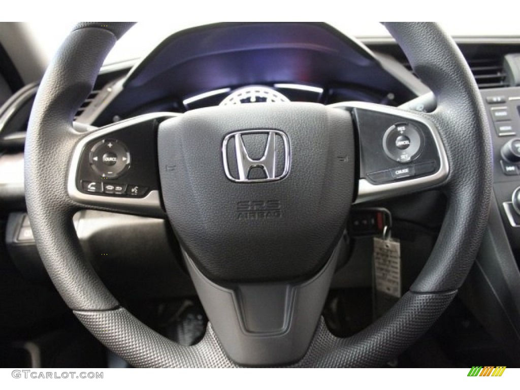 2016 Honda Civic EX Sedan Black Steering Wheel Photo #114297709
