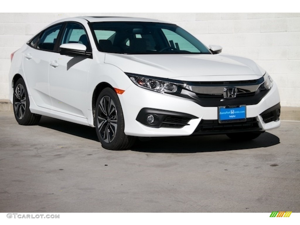 2016 Civic EX-L Sedan - White Orchid Pearl / Ivory photo #1